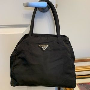 Authentic Prada tessuto nylon militaire bag/handbag/purse black